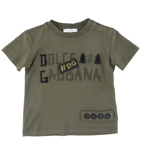 Dolce & Gabbana Dolce & Gabbana T-shirt - Giardiniere Maschio - ArmygrÃ¸n m. Prin