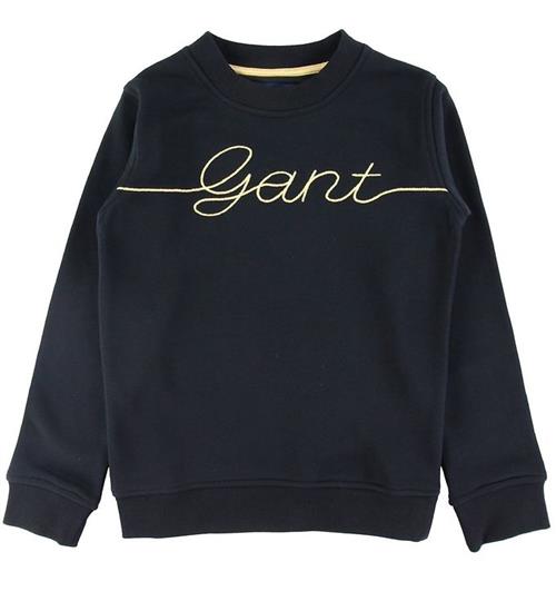 Se GANT Sweatshirt - Script - Sort ved KidsWorld