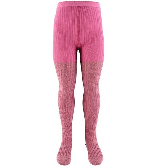 Molo Molo StrÃ¸mpebukser - Glitter Rib Tights - Wildrose