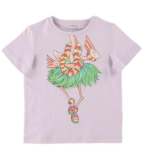 Se Stella McCartney Kids Stella McCartney Kids T-shirt - Lavendel m. Hawaii Flamingo ved KidsWorld