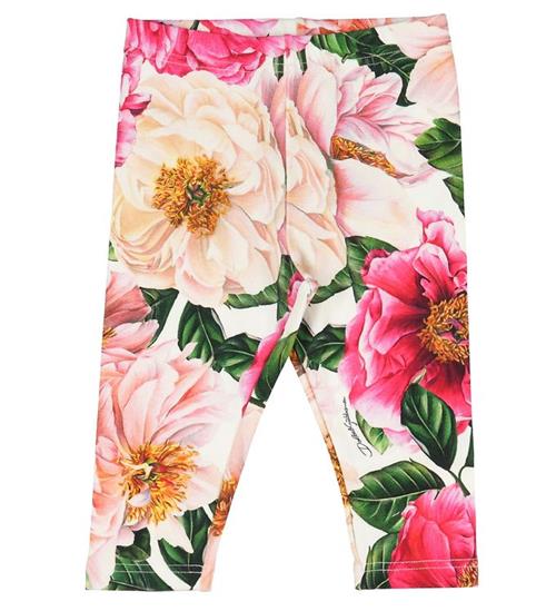 Se Dolce & Gabbana Leggings - Rosa Blomster ved KidsWorld