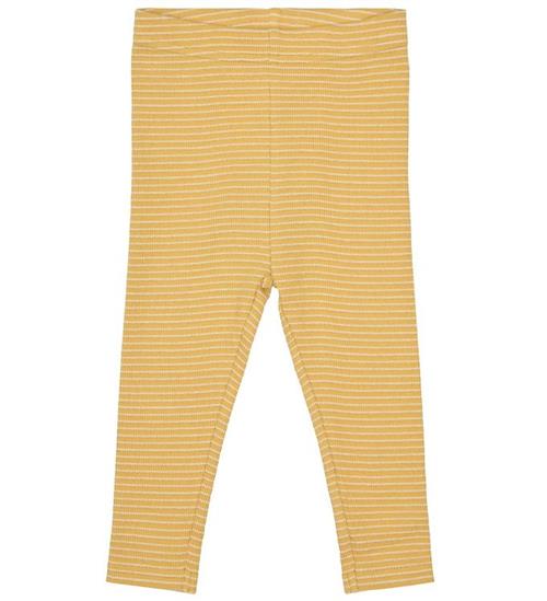 Se Petit by Sofie Schnoor Leggings - Lily - Gul m. Striber ved KidsWorld