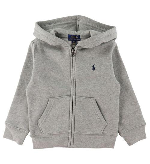 Se Polo Ralph Lauren Polo Ralph Lauren Cardigan m. HÃ¦tte - GrÃ¥meleret ved KidsWorld