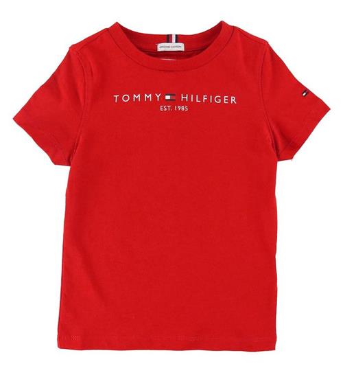 Se Tommy Hilfiger T-shirt - Essential - Organic - Deep Crimson ved KidsWorld