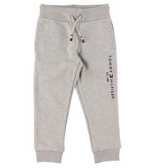 Se Tommy Hilfiger Sweatpants - Essential - Organic - GrÃ¥meleret ved KidsWorld