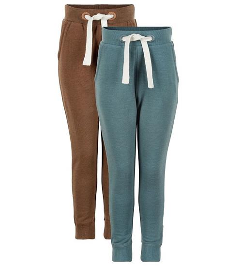 Se Minymo Minymo Sweatpants - 2-pak - Toffee/AquagrÃ¸n ved KidsWorld