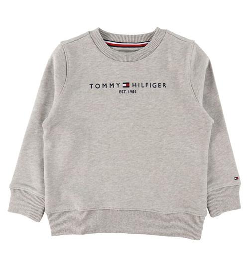 Se Tommy Hilfiger Tommy Hilfiger Sweatshirt - Essential - Organic - GrÃ¥meleret ved KidsWorld