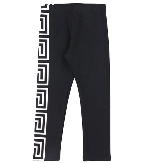 Se Versace Leggings - Greca - Sort/Hvid ved KidsWorld