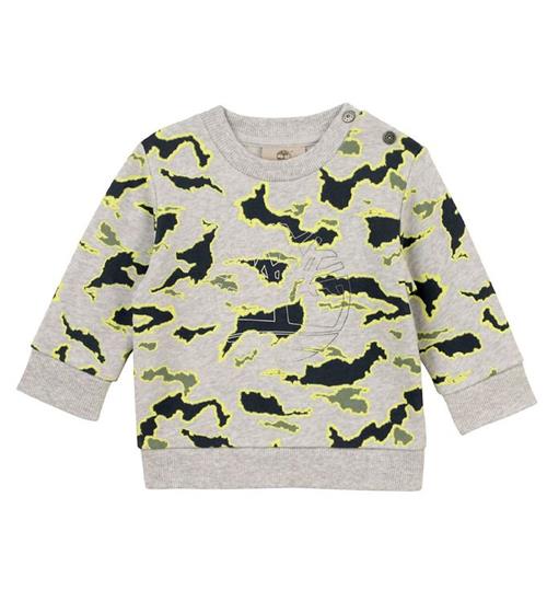 Se Timberland Sweatshirt - Ecosystem - GrÃ¥meleret m. Camouflage ved KidsWorld