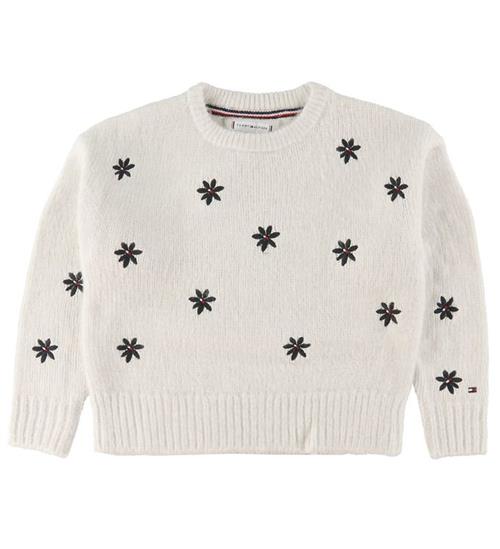 Tommy Hilfiger Bluse - Strik - Snow White m. Blomster