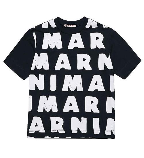 Marni Marni T-shirt - Sort m. AOP Logo