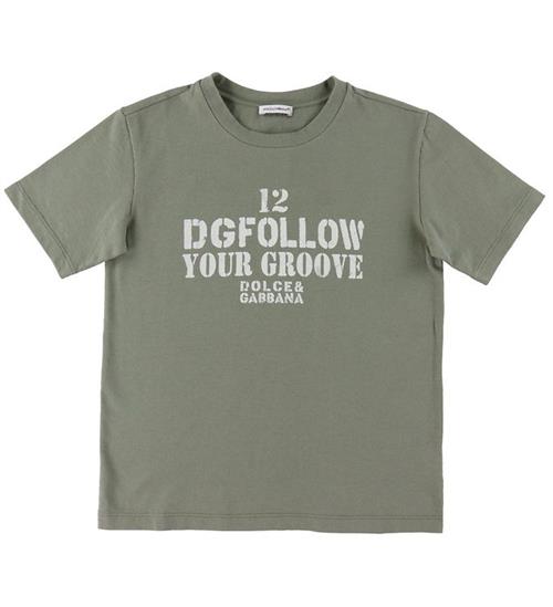 Dolce & Gabbana Dolce & Gabbana T-shirt - DG Skate - ArmygrÃ¸n m. Hvid