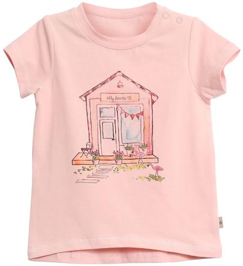 Se Wheat Wheat T-shirt - My House - Powder m. Print ved KidsWorld