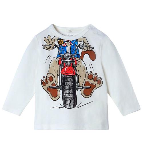 Se Stella McCartney Kids Bluse - Funny MotorDog - Hvid ved KidsWorld