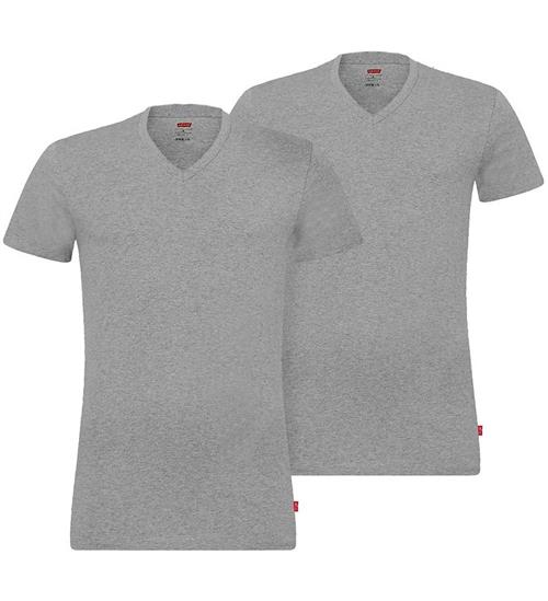 Levis Levis T-Shirt - V Neck - 2-Pak - Middle Grey Melange