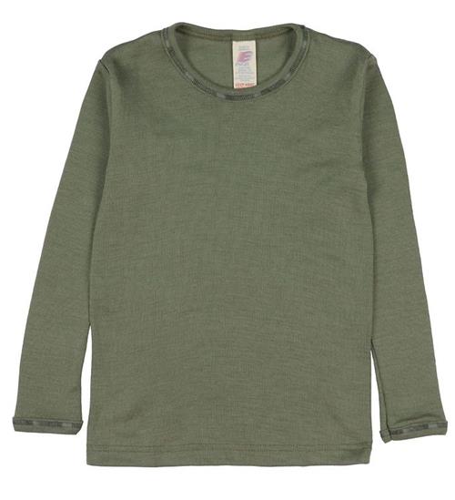 Se Engel Bluse - Uld/Silke - Olive ved KidsWorld