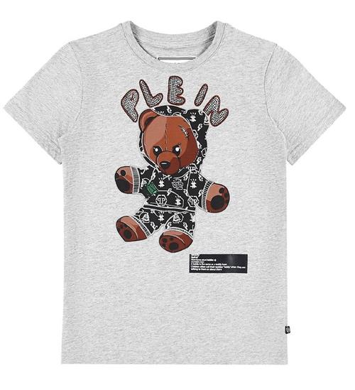 Philipp Plein Philipp Plein T-Shirt - Teddy Bear - GrÃ¥meleret m. Similisten