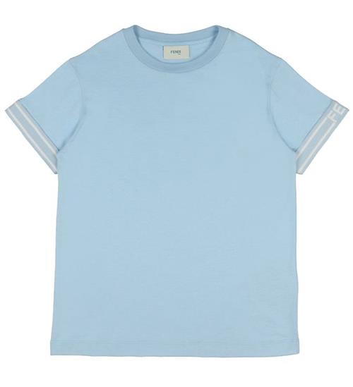 Fendi Fendi T-shirt - LyseblÃ¥ m. Hvid