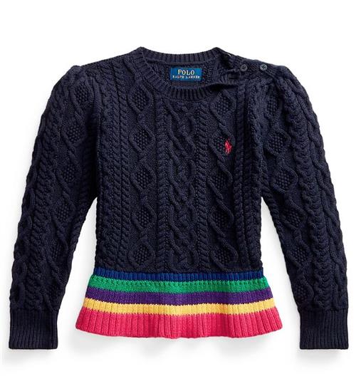 Se Polo Ralph Lauren Bluse - Strik - Boston Commons - MÃ¸rkeblÃ¥ m. S ved KidsWorld