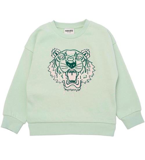 Se Kenzo Kenzo Sweatshirt - MintgrÃ¸n m. Tiger ved KidsWorld