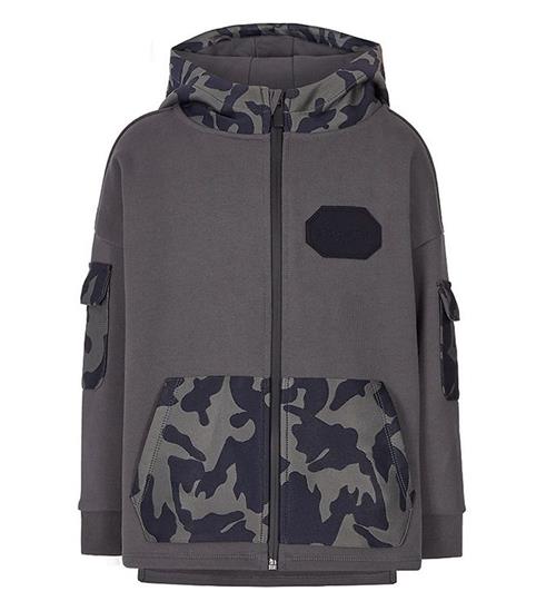 Emporio Armani Emporio Armani Cardigan - KoksgrÃ¥ m. Camouflage