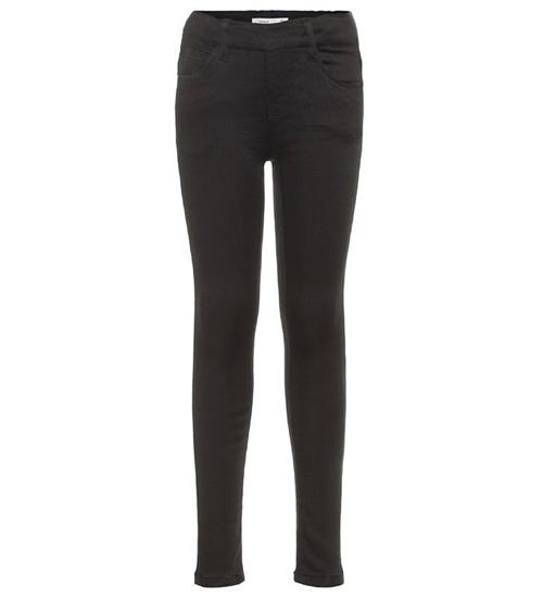 Se Name It Leggings - Noos - NkfPolly - Black Denim ved KidsWorld