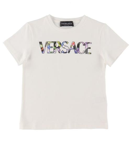 Se Versace T-shirt - Hvid m. Multifarvet ved KidsWorld