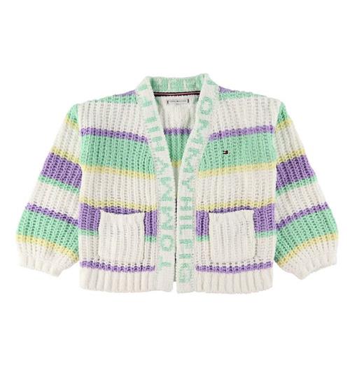 Tommy Hilfiger Tommy Hilfiger Cardigan - Strik - Ecru Colored Stripe