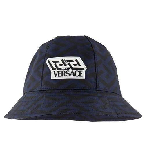 Se Versace Versace Sommerhat - navy/Sort m. Logo ved KidsWorld