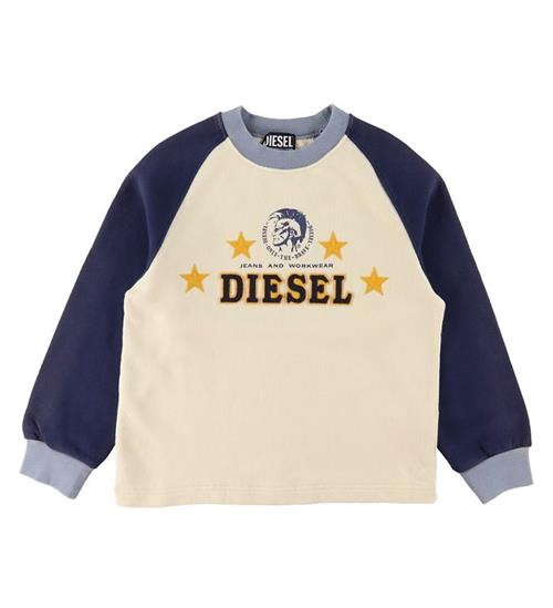 Se Diesel Diesel Sweatshirt - Surry D4D Over - Beige/Blue ved KidsWorld