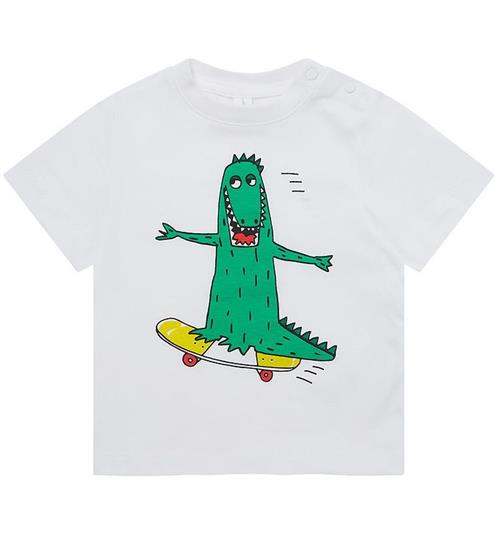 Stella McCartney Kids Stella McCartney Kids T-shirt - Hvid m. Krokodille