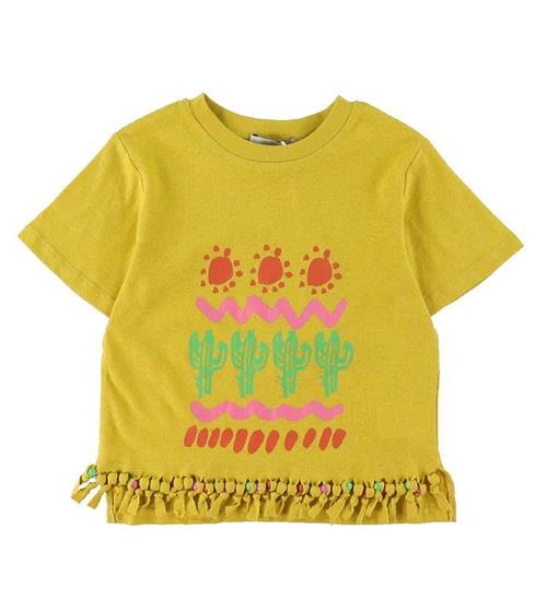 Stella McCartney Kids Stella McCartney Kids T-shirt - Karrygul m. print/Frynser