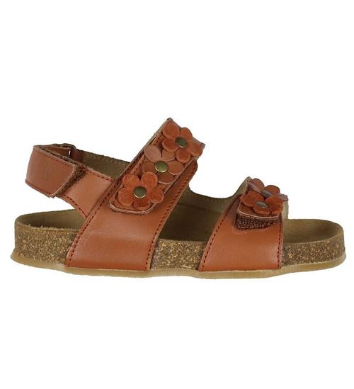 Se Wheat Wheat Sandaler - Clare Flower - Amber Brown ved KidsWorld