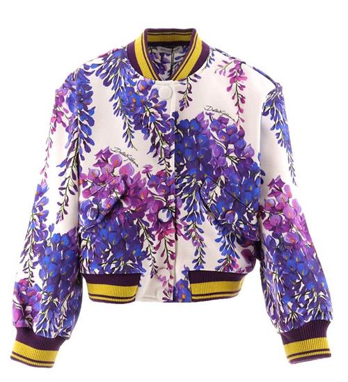 Se Dolce & Gabbana Cardigan - Renaissance - Hvid/Lilla m. Blomster ved KidsWorld