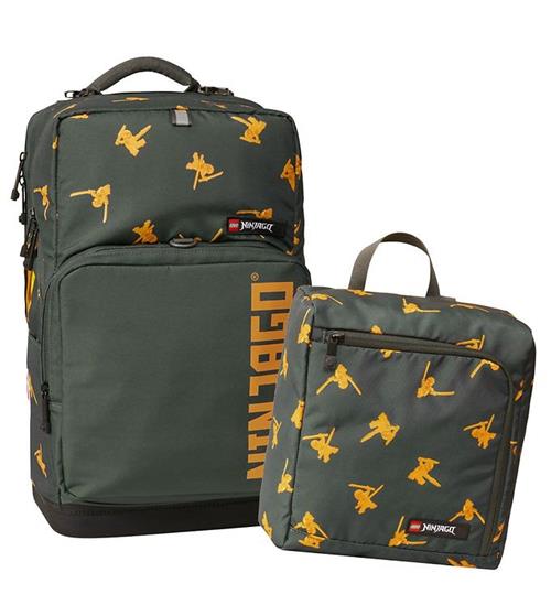 Se LEGOÂ® Tasker LEGOÂ® Ninjago Skoletaske m. Gymnastikpose - Golden Team - GrÃ¥ ved KidsWorld