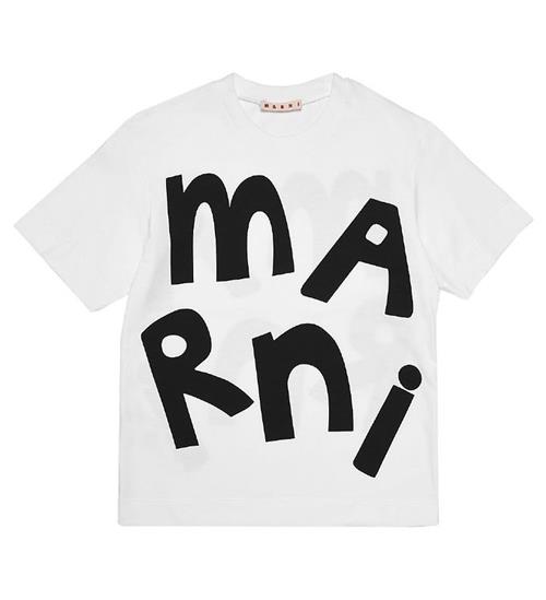 Se Marni T-shirt - Hvid m. Sort ved KidsWorld