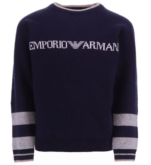 Se Emporio Armani Bluse - Strik - Uld - Blue Navy ved KidsWorld