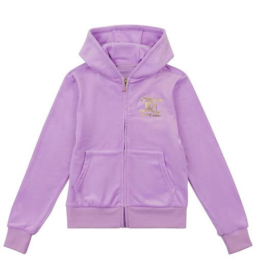 Se Juicy Couture Juicy Couture Cardigan - Velour - Lavendel ved KidsWorld