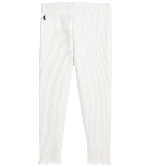 Se Polo Ralph Lauren Leggings - Rib - Classics ll - Hvid ved KidsWorld