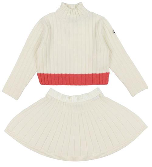 Se Moncler Moncler SÃ¦t - Bluse/Nederdel - Uld - Natural ved KidsWorld