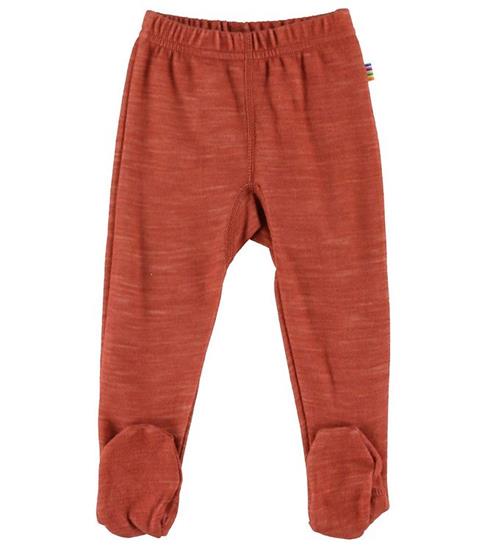 Se Joha Leggings m. Fod - Uld/Bambus - RÃ¸dbrun ved KidsWorld