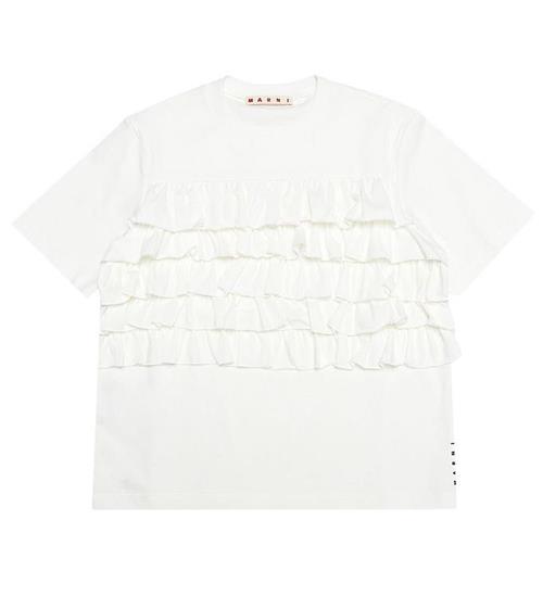 Marni Marni T-shirt - Hvid m. FlÃ¦ser