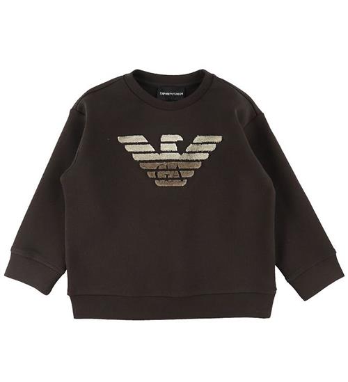 Se Emporio Armani Bluse - Dark Chocolate m. Logo ved KidsWorld