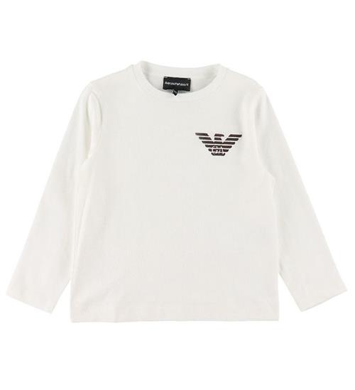 Emporio Armani Bluse - Hvid/Brun m. Logo