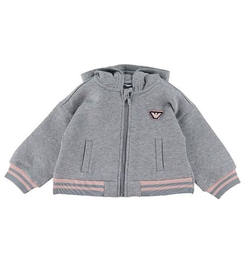 Se Emporio Armani Cardigan - GrÃ¥meleret m. Rosa ved KidsWorld