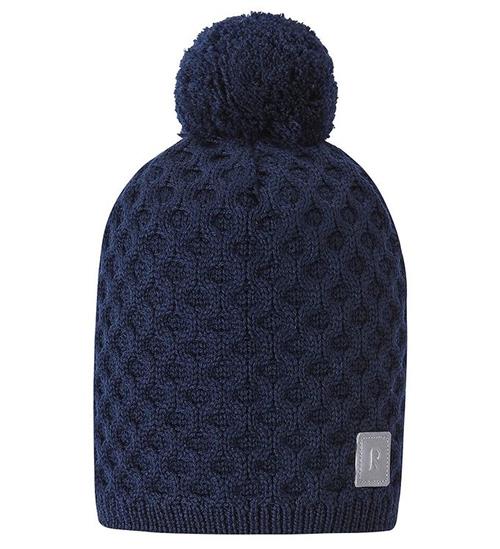 Reima Hue m. Fleece - Uld/Polyester - Nyksund - Navy m. Pompon