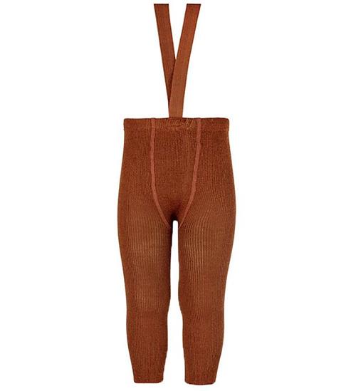 Se Condor Condor Leggings m. Seler - Uld/Akryl - Terracota ved KidsWorld