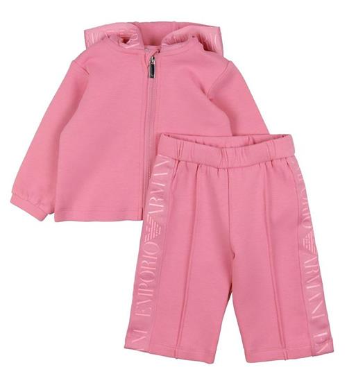 Se Emporio Armani Bukser/Cardigan - Flamingo m. Logostribe ved KidsWorld