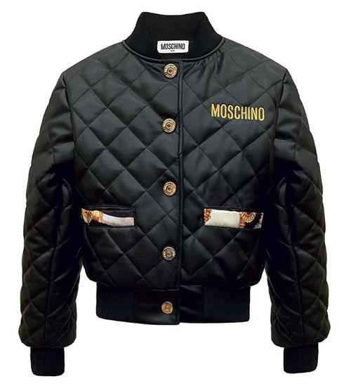 Moschino Moschino Jakke - Sort/Creme m. MÃ¸nster