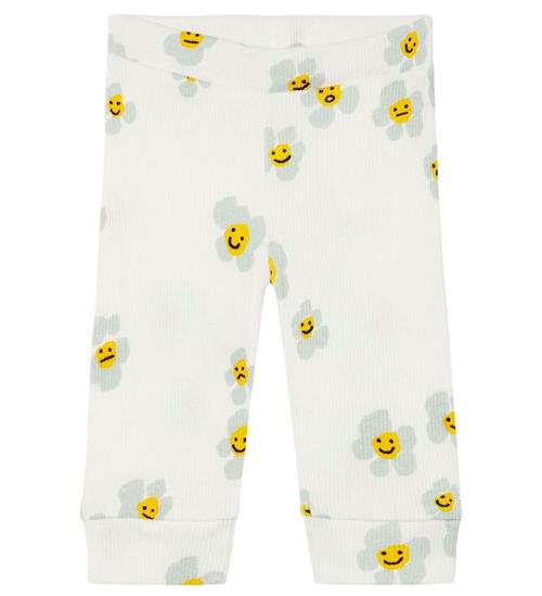 Se Stella McCartney Kids Leggings - Rib - Hvid m. Blomster ved KidsWorld